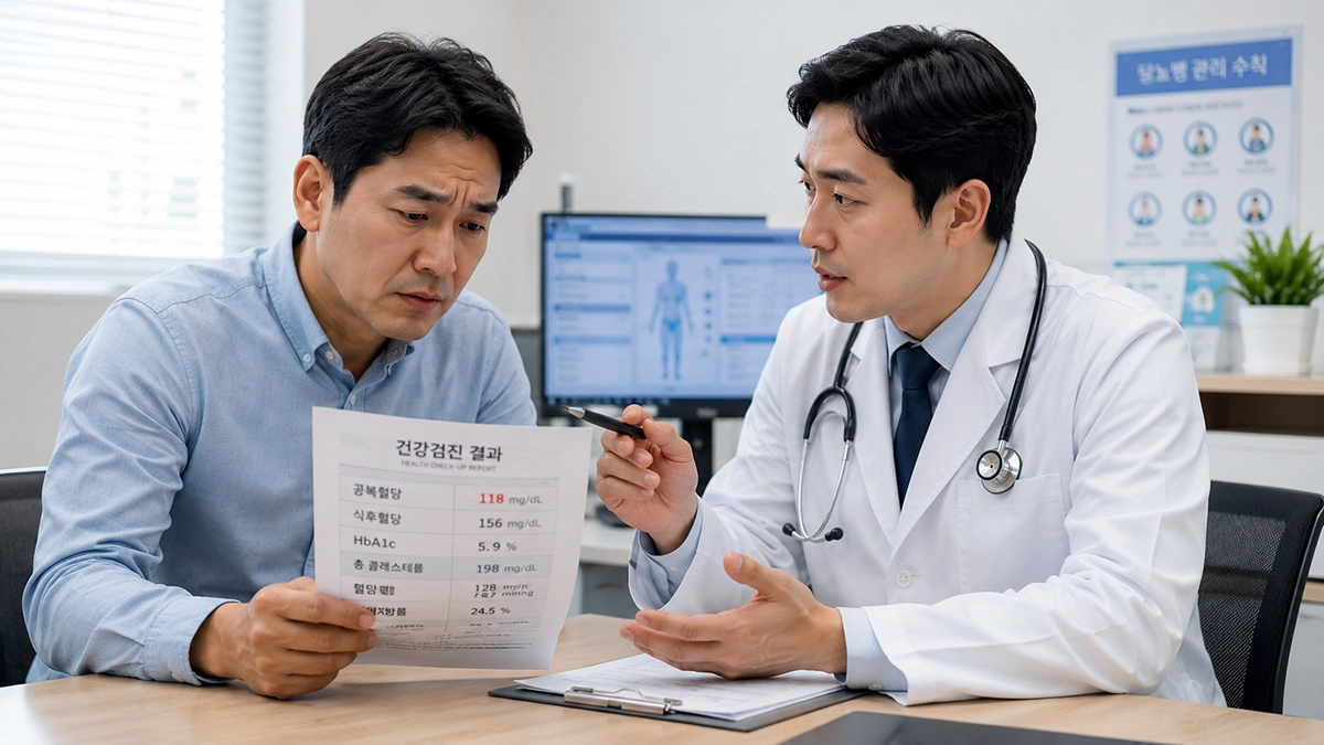 건강검진에서 공복혈당 118이 나와 당뇨 전단계를 확인한 직장인
