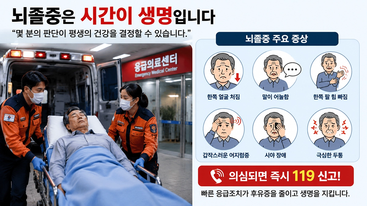 갑자기 말이 어눌해지고 팔에 힘이 빠지는 뇌졸중 초기증상