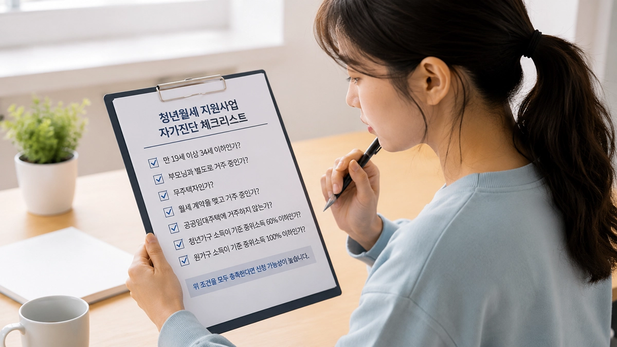 청년월세 지원사업 신청 가능 여부 체크리스트