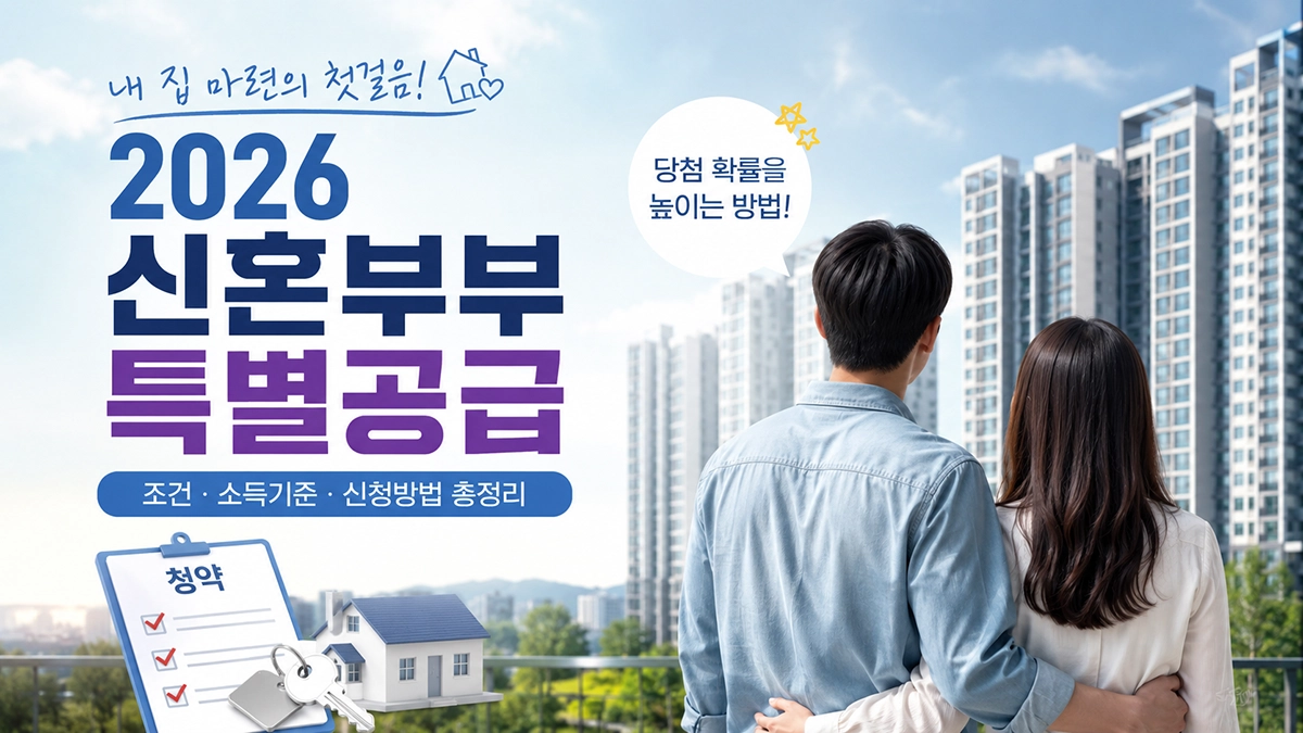 2026 신혼부부 특별공급 조건 소득기준 신청방법