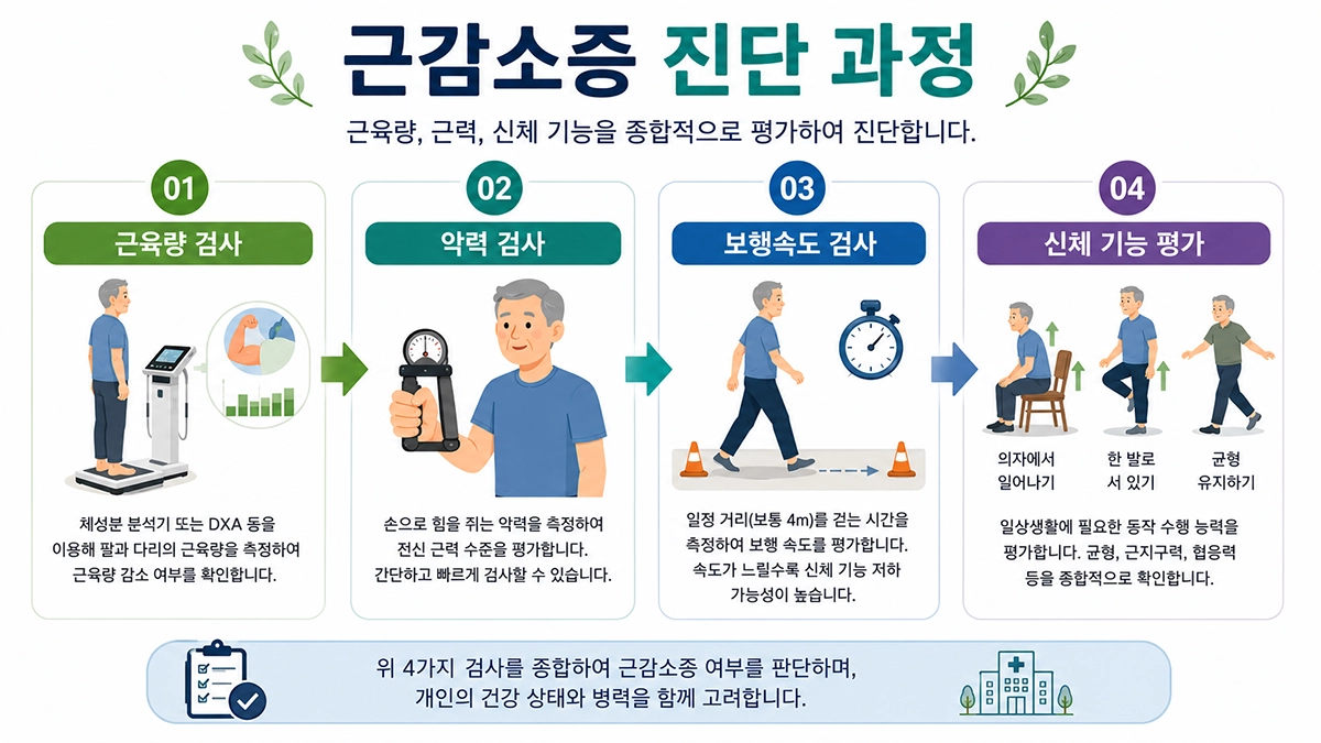 근감소증 진단 방법과 검사 과정