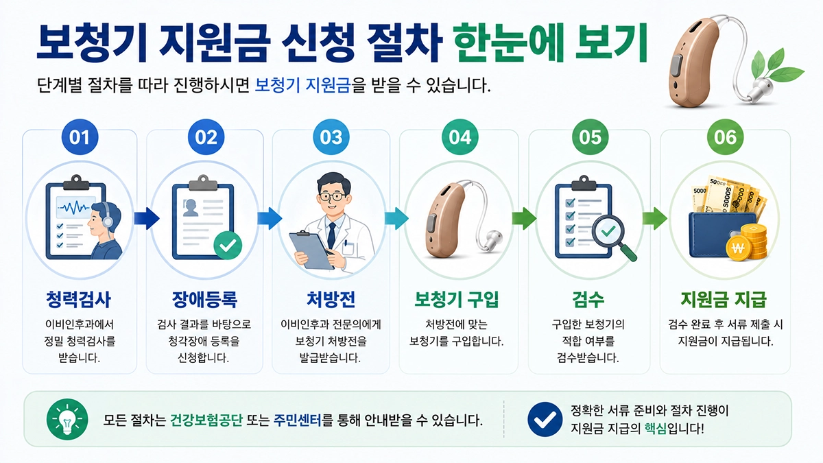 노인 보청기 지원금 신청 절차