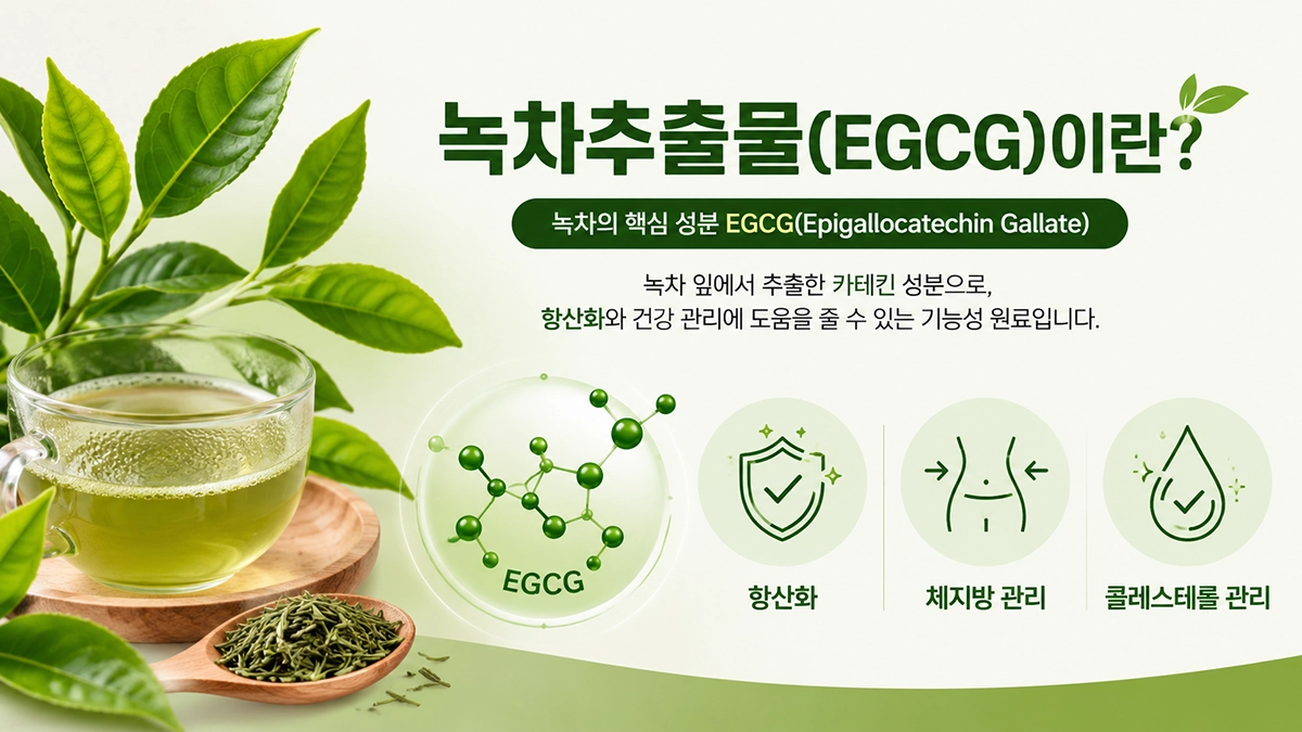 녹차추출물 EGCG 효능과 주요 기능성 성분 소개