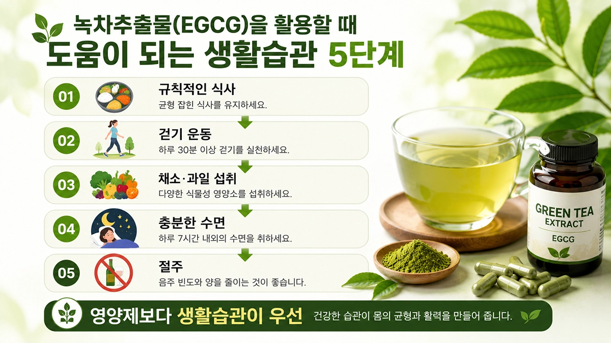 녹차추출물과 함께 실천하는 건강한 생활습관