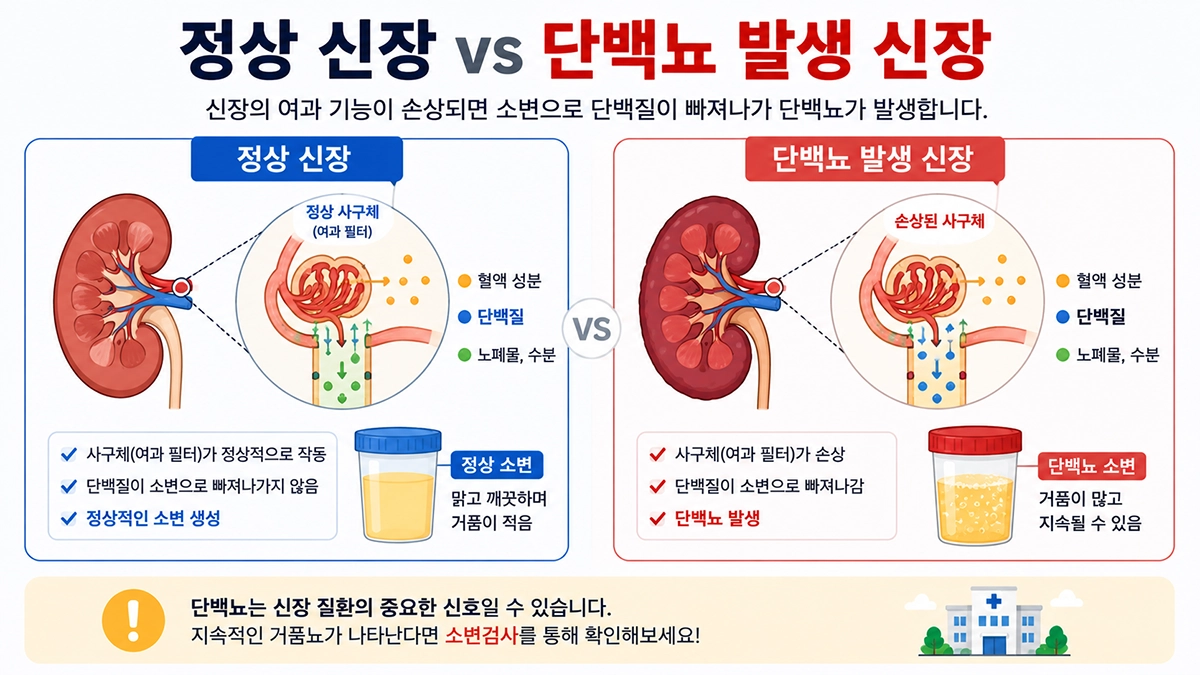 단백뇨와 거품뇨 차이