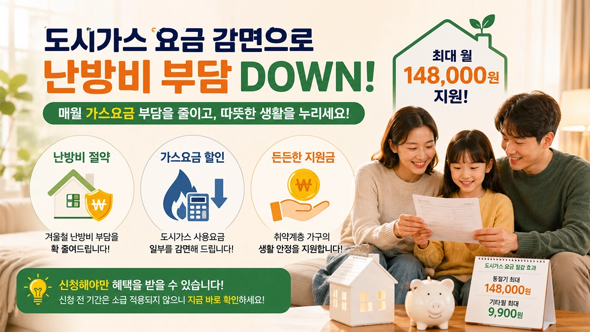  도시가스 요금 감면 혜택 사례