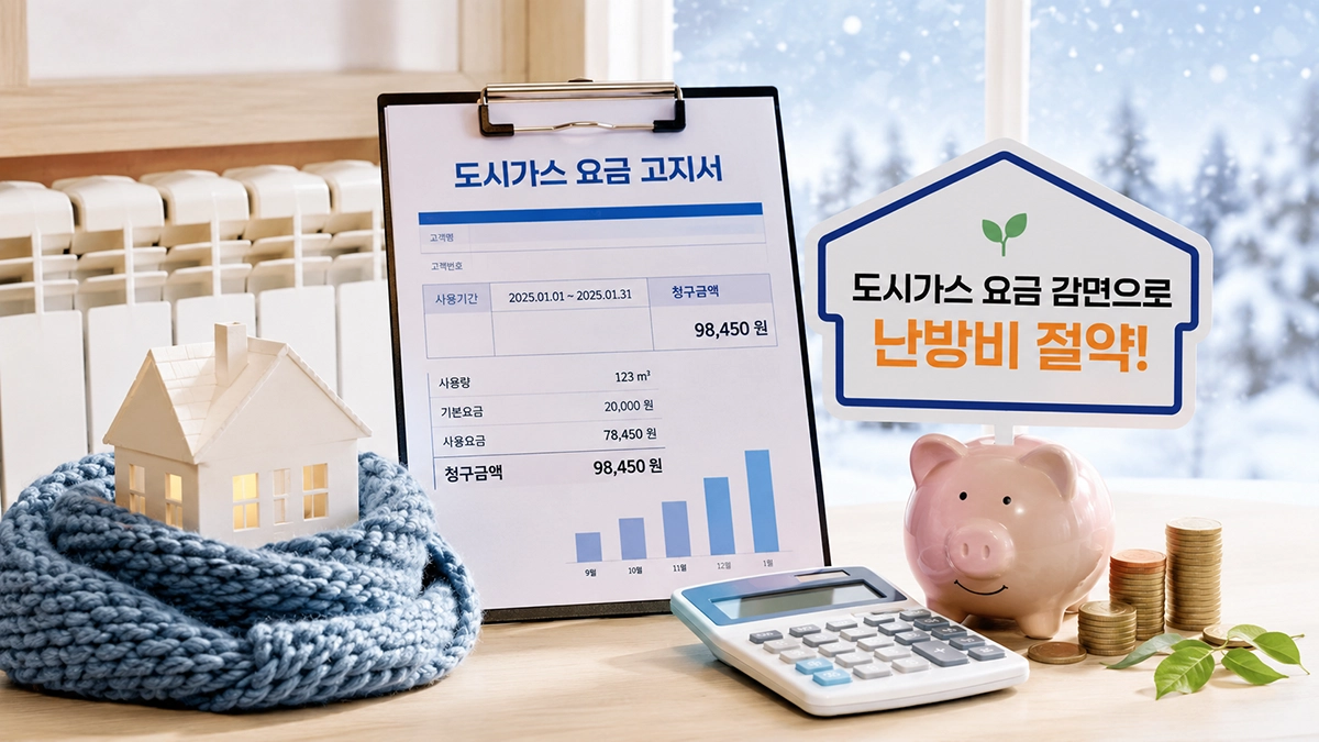 도시가스 요금 감면 대상자 신청방법 안내