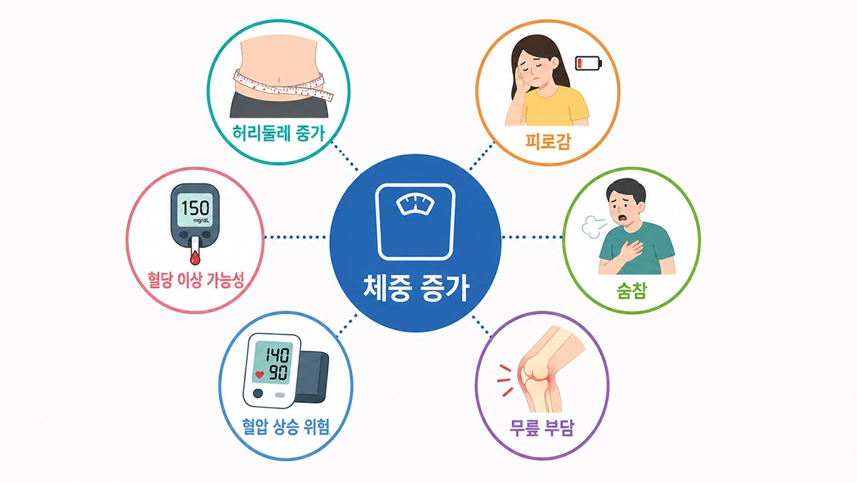 비만으로 나타날 수 있는 몸의 변화