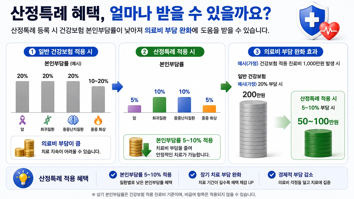 산정특례 본인부담금 혜택 비교