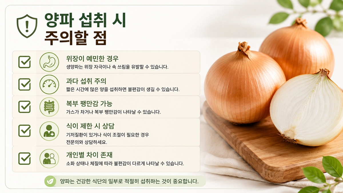 양파 부작용과 섭취 시 주의사항 체크리스트