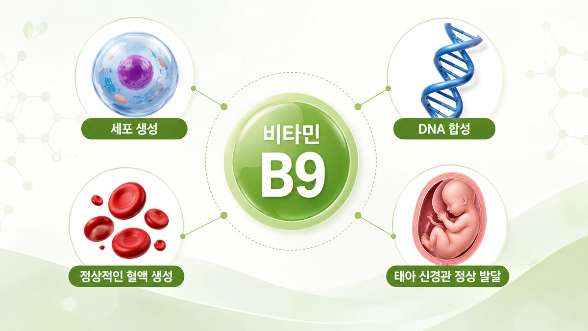 엽산 복용법과 비타민 B9 주요 효능