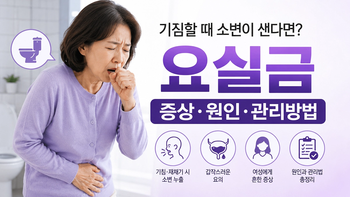 기침할 때 소변이 새는 요실금 증상과 원인