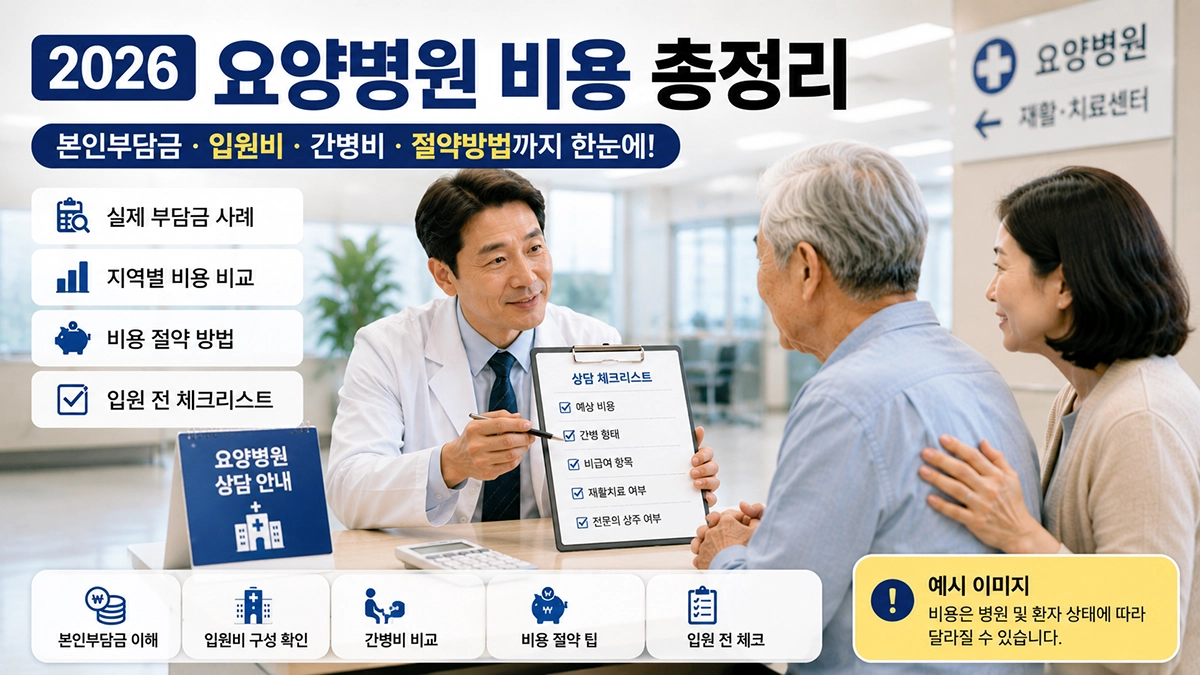 2026 요양병원 비용과 본인부담금 안내 이미지