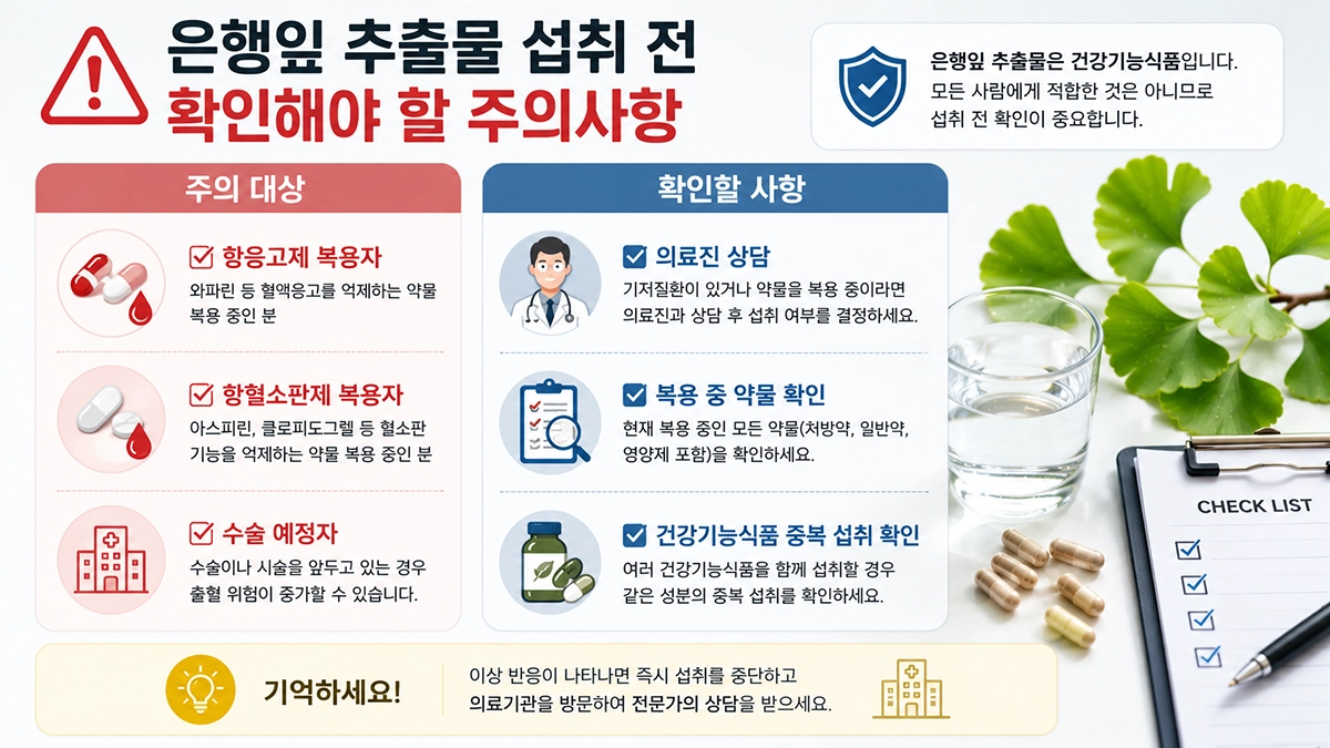 은행잎 추출물 부작용과 복용 시 주의사항