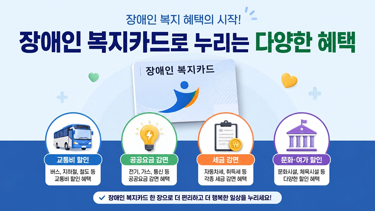 장애인 복지카드 발급 및 혜택 안내