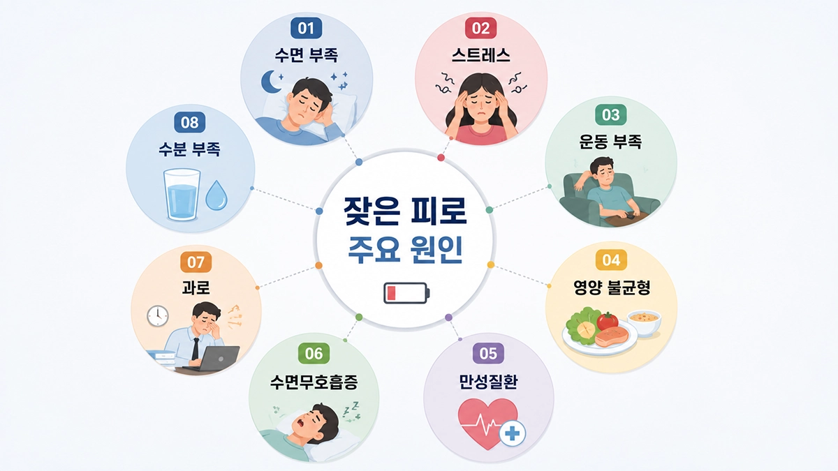 잦은 피로를 유발하는 주요 원인 8가지