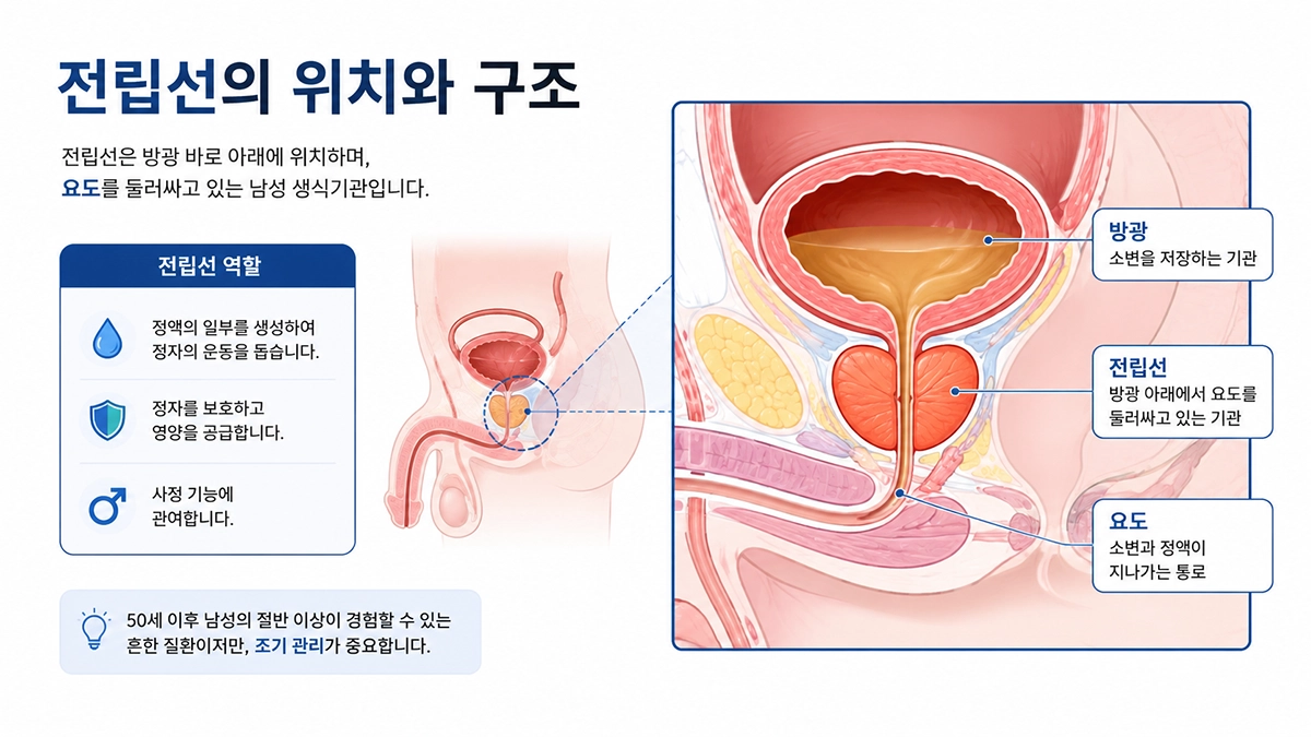 전립선 비대증 전립선 위치 구조