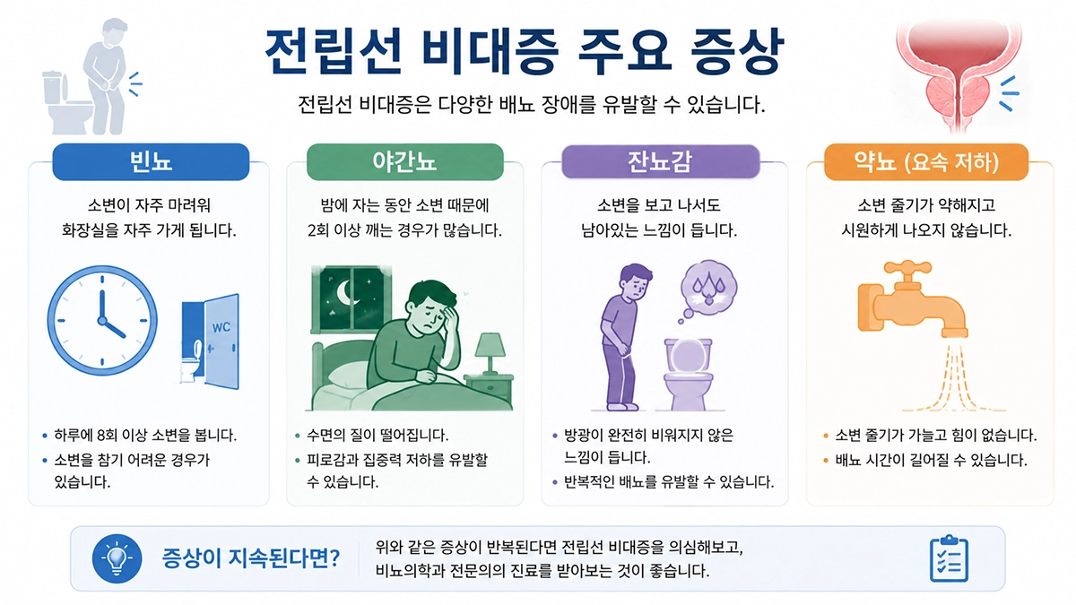 전립선 비대증 주요 증상