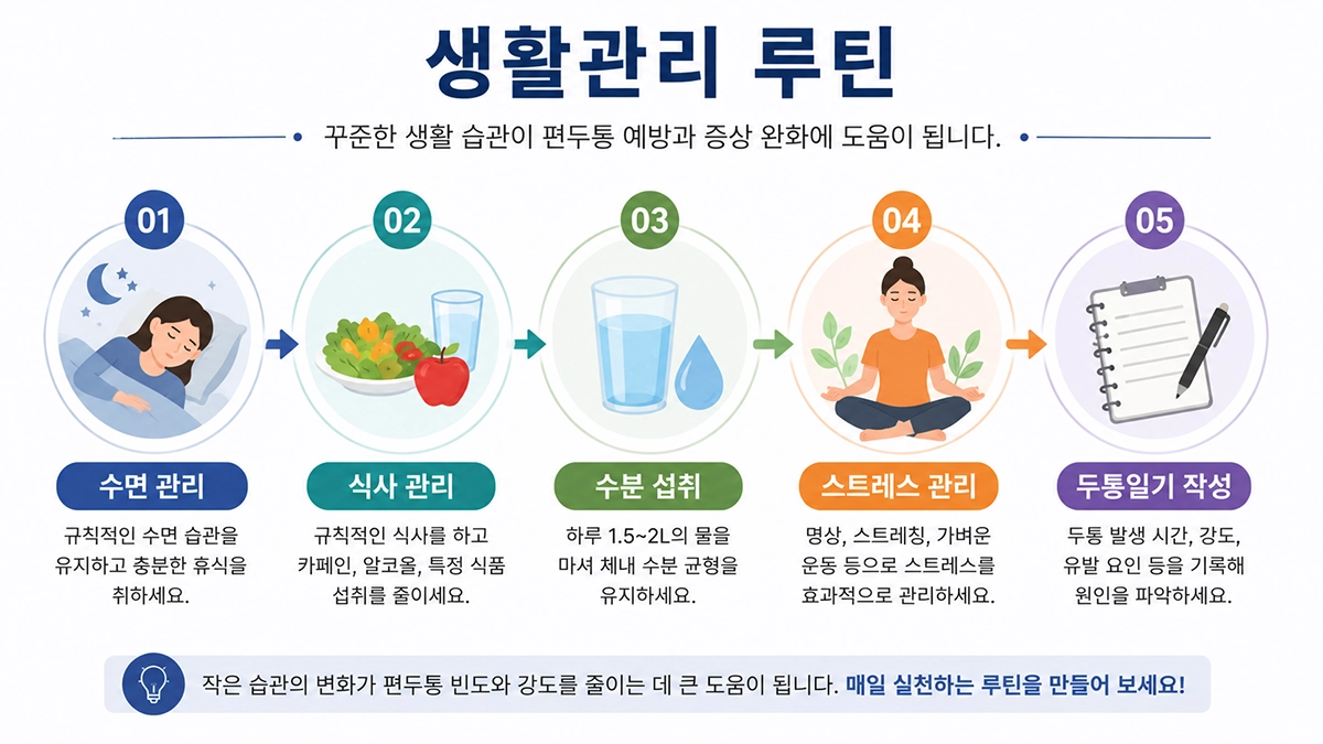 편두통 생활관리 방법과 예방 습관