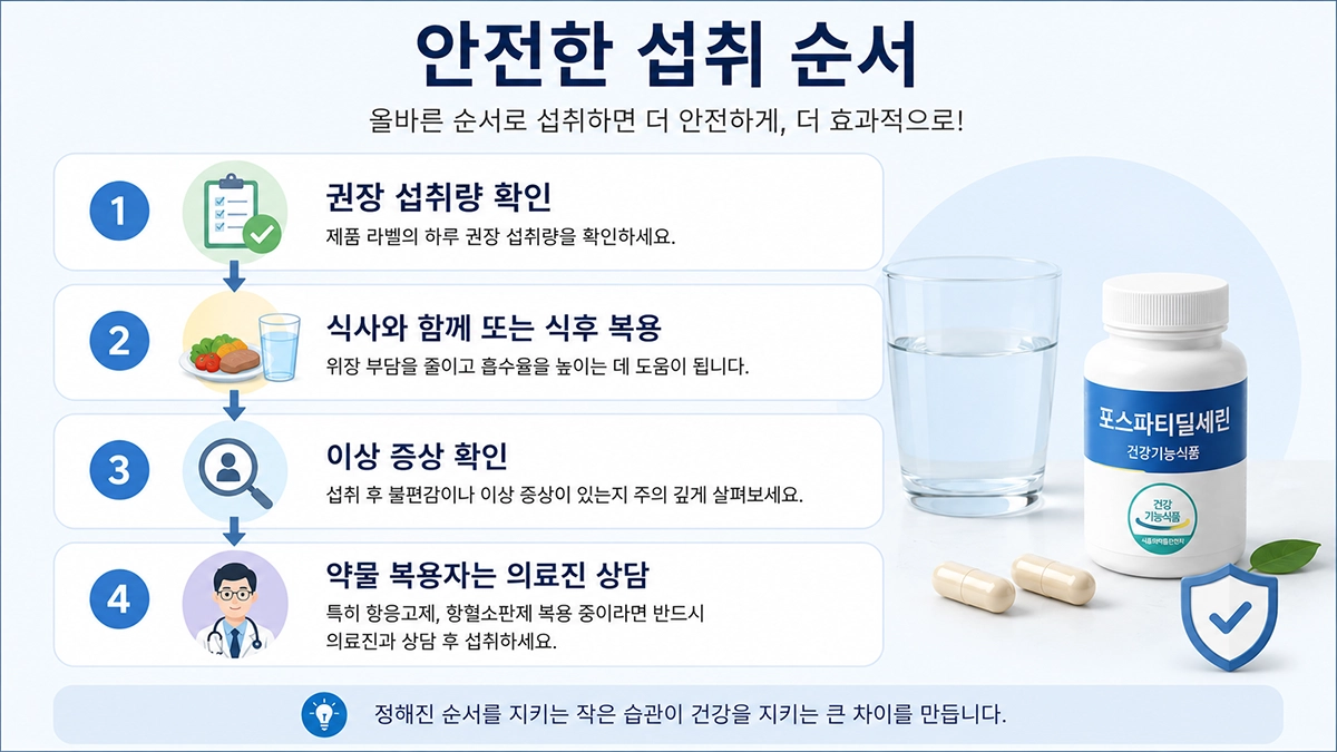 포스파티딜세린 효능과 안전한 섭취 방법 인포그래픽