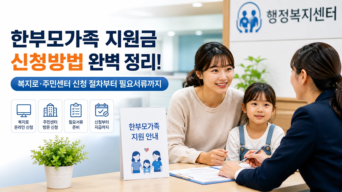 한부모가족 지원금 신청방법 및 복지로 신청 안내
