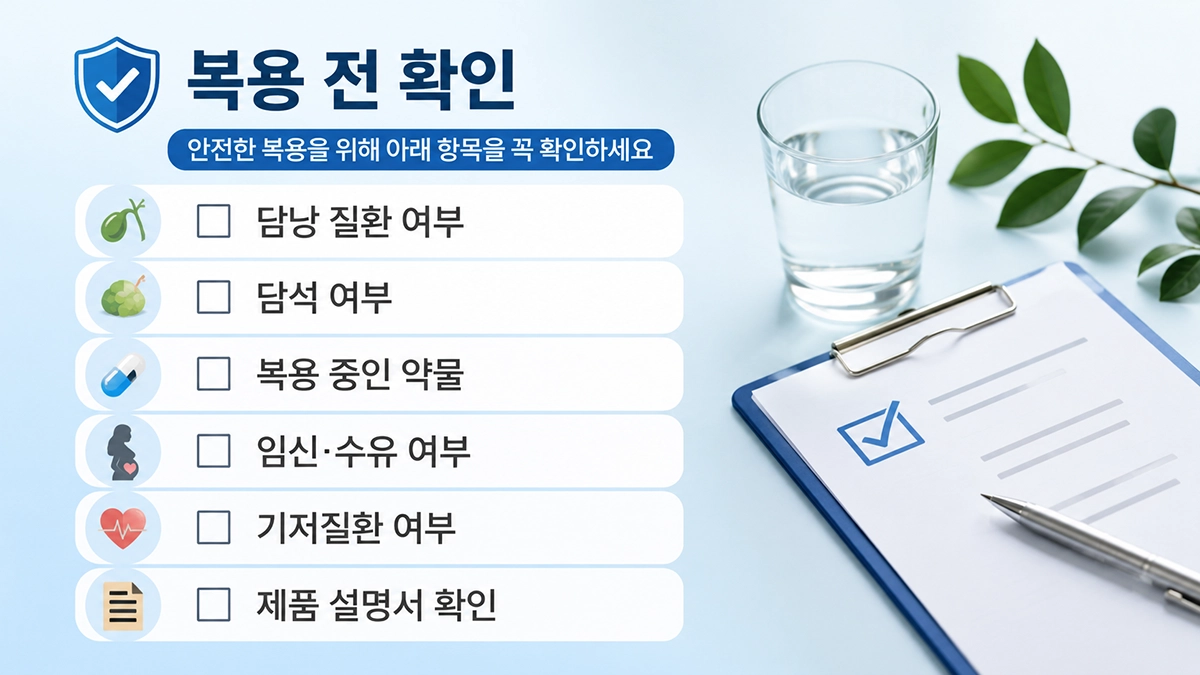 UDCA 복용법 전 확인해야 하는 주의사항 체크리스트