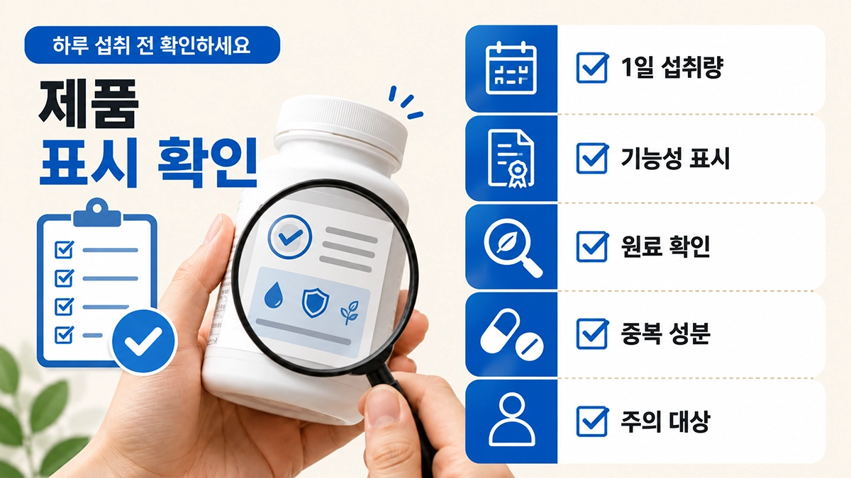 히알루론산 효능 제품을 선택할 때 확인할 1일 섭취량과 기능성 표시 체크리스트