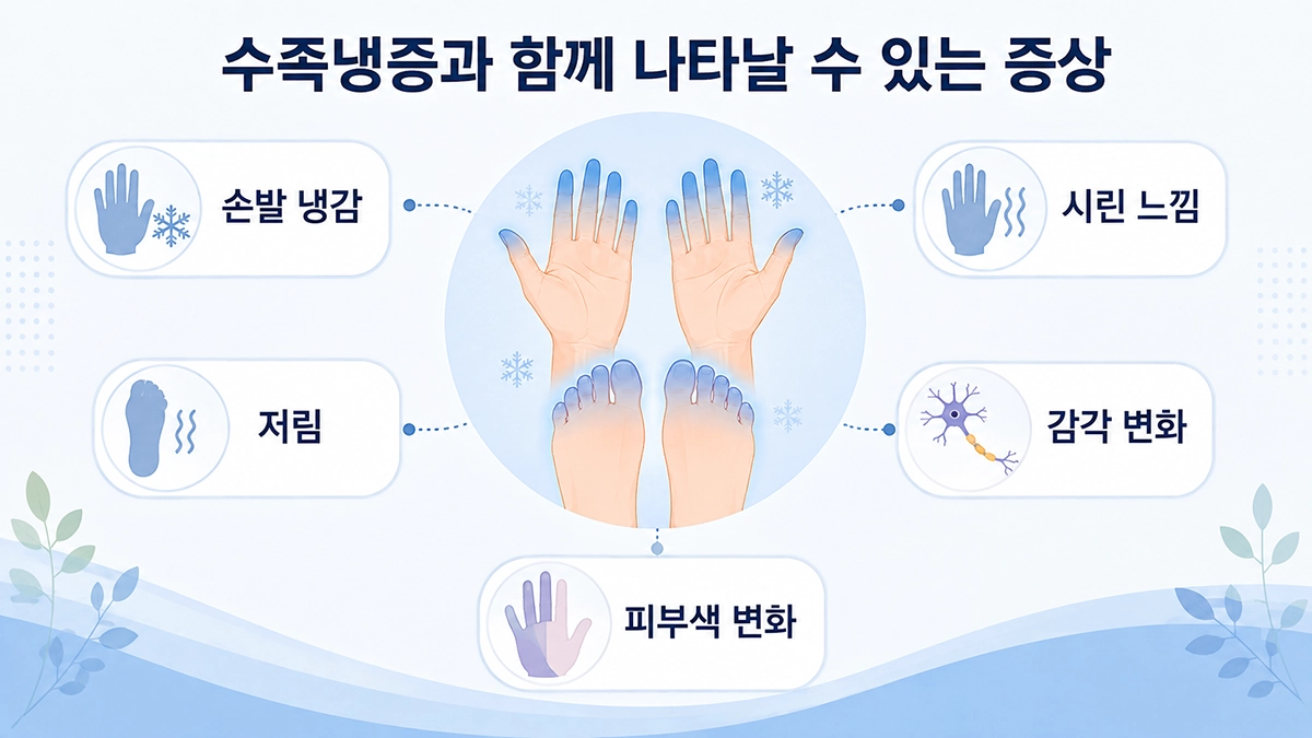 수족냉증에서 나타날 수 있는 손발 냉감과 시림, 저림, 피부색 변화
