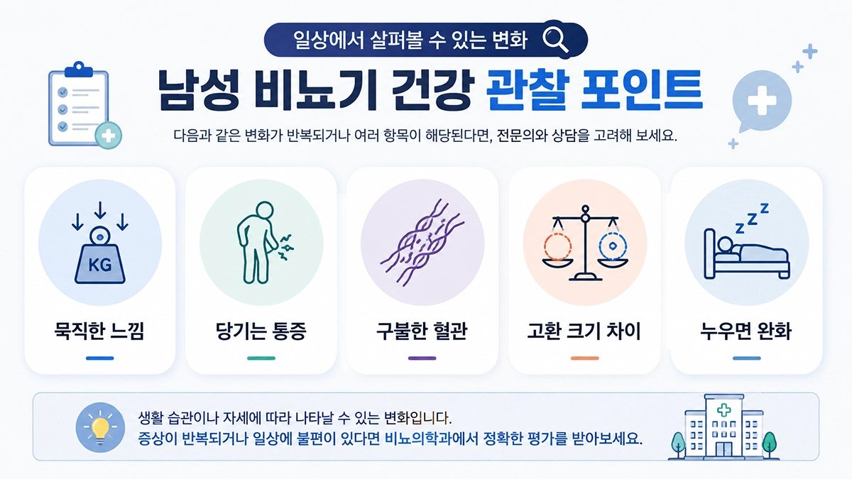 정계정맥류 증상으로 살펴볼 수 있는 음낭 통증과 혈관 변화