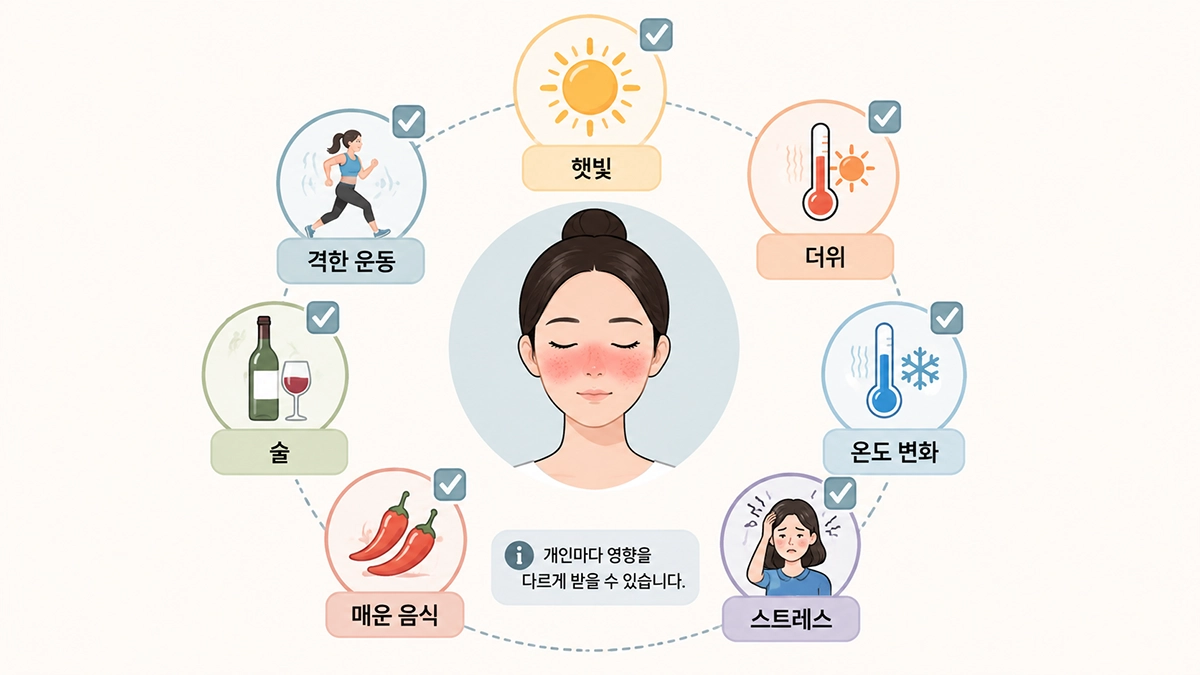 주사 피부염 증상을 악화시킬 수 있는 햇빛과 더위, 음식 등 주요 요인